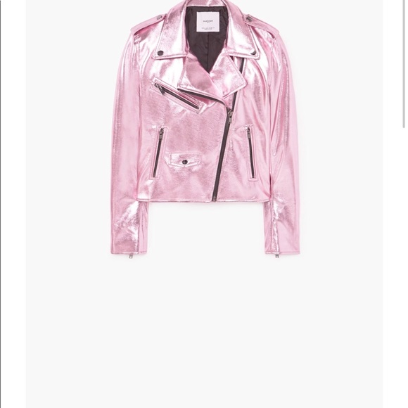 Metallic Pink Moto Jacket - Picture 3 of 7